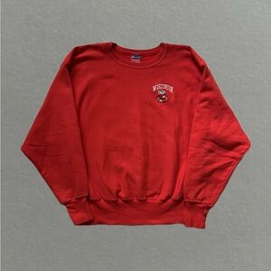 Vintage Y2K Champion Wisconsin Badgers Reverse Weave Crewneck. Size XL.
